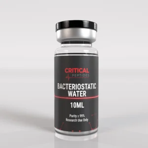 Bacteriostatic Water 10 mL sterile vial used for research compound reconstitution and laboratory preparation