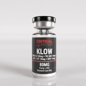 KLOW 80mg research compound vial used in laboratory studies for biochemical and scientific research applications in controlled environments